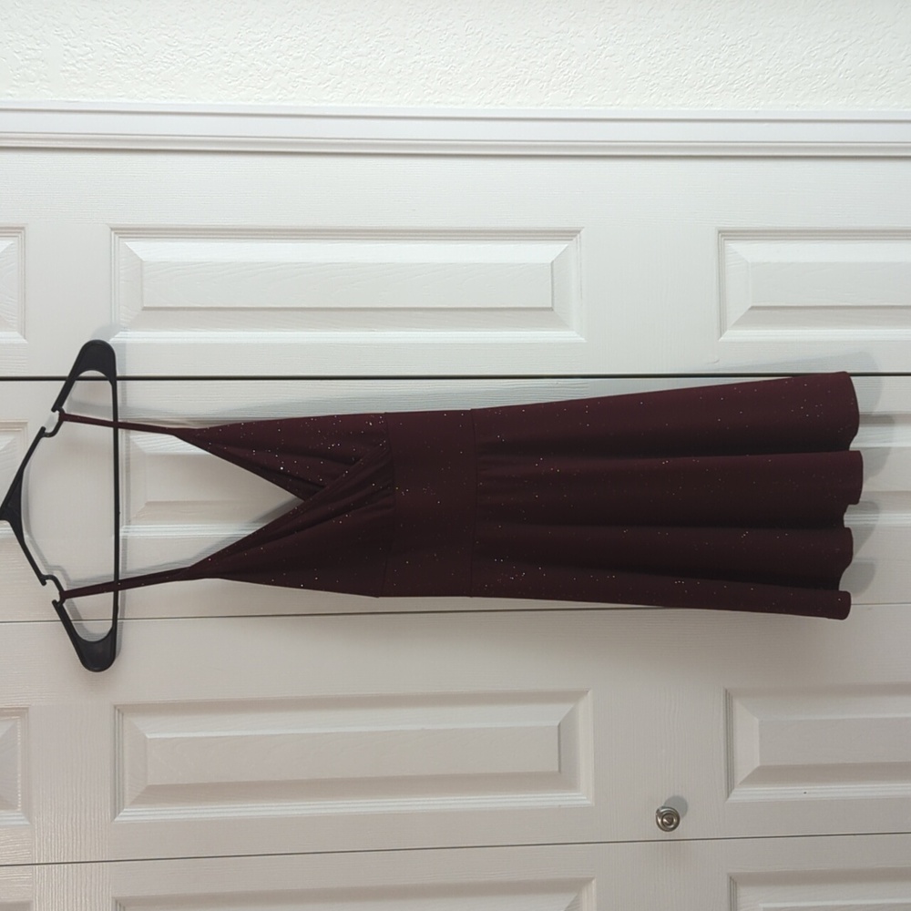 Maroon sparkly dress